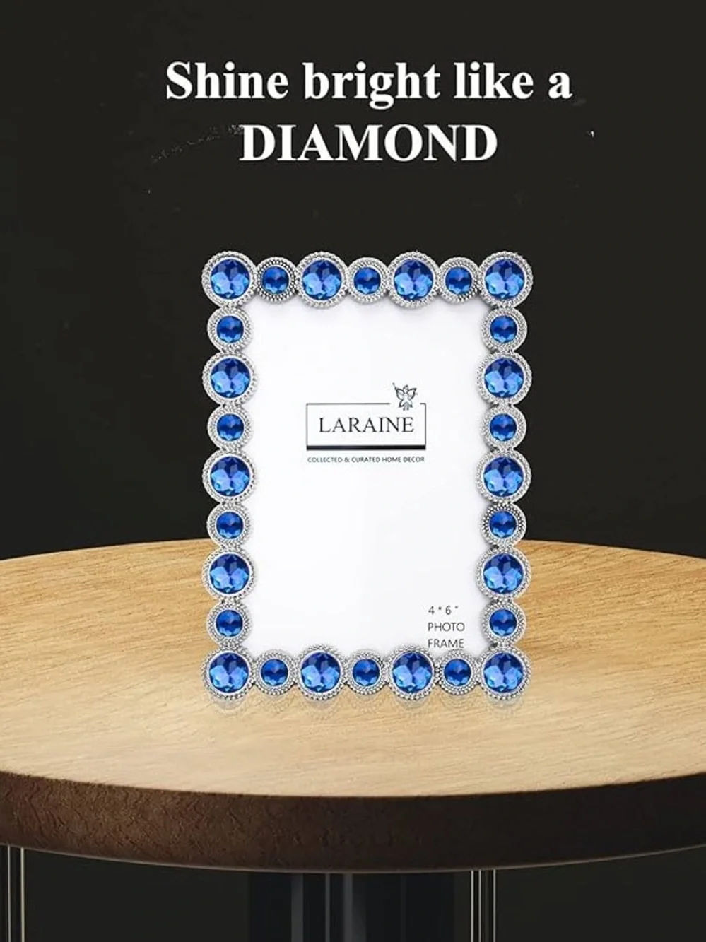4x6 Photo Frame NIB • Sapphire Rhinestone